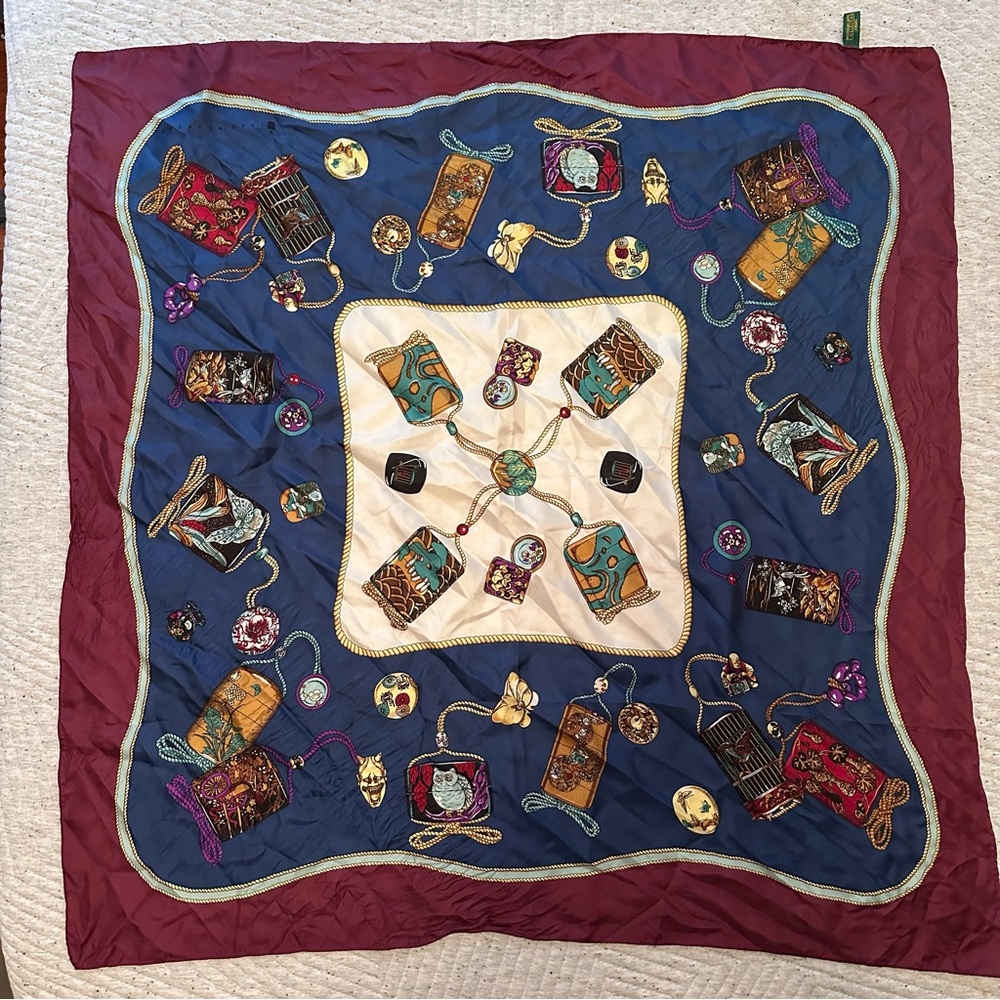 Elegant Multicolor Silk Scarf